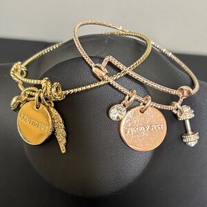Mary Kay Strength Confident Adjustable Rose Gold & Gold Tone Charm Bracelet Lot